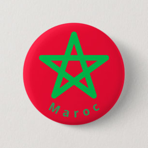Marockos flagga knapp