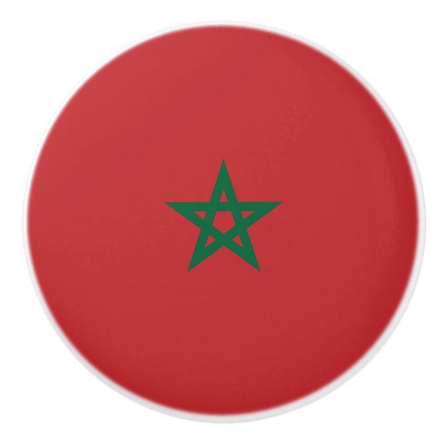 Marockos flagga knopp (Framsidan)