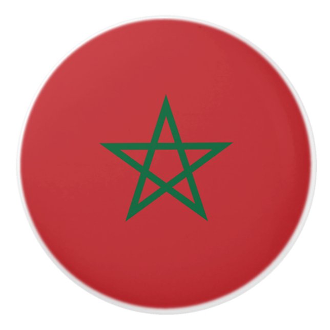 Marockos flagga knopp (Framsidan)