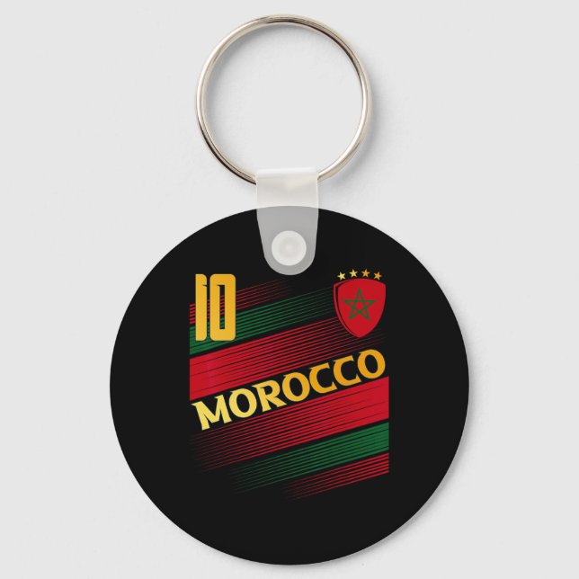 Marockos flagga Marockansk stolthet älskare  Nyckelring (Framsida)