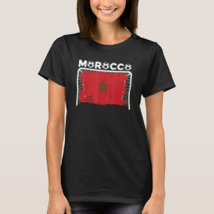 Marockos Flagga marockanska fotbollsförbund T Shirt