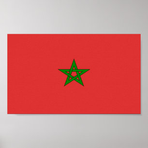 Marockos flagga poster
