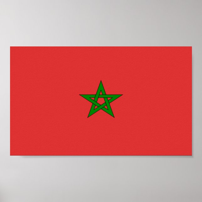 Marockos flagga poster (Framsidan)