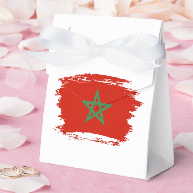 Marockos flagga presentaskar (Bröllop)