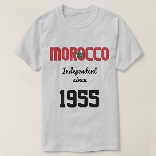 Marockos flagga självständighetsfirande t shirt (Design framsida)