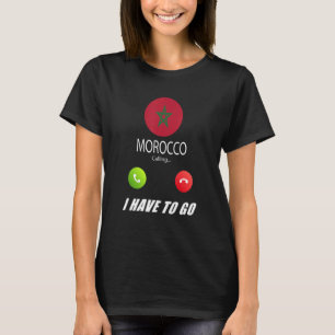 Marockos flagga souvenir Marocko kallar Är Samtal T Shirt