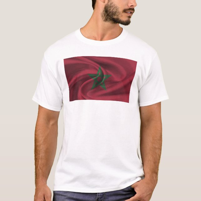 Marockos flagga t shirt (Framsida)