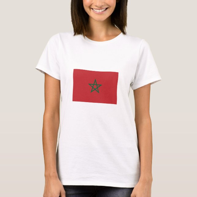 Marockos flagga t shirt (Framsida)