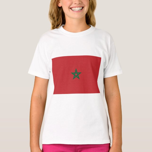 Marockos flagga t shirt (Framsida)