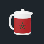 Marockos Flagga Tekanna<br><div class="desc">Tillsätt ett litet marockanskt pride till din tetid med vår exklusiv tekanna med flagga Marocko! Denna tekanna, som är uppgjord med stor noggrannhet, är mer än bara en funktionell fråga. Den är en firande av Marockos rik- och kulturarv och pride. Den sjudande designen visningar den marockanska flagga, skapar den här...</div>