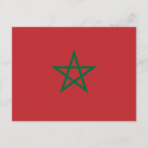 Marockos flagga vykort