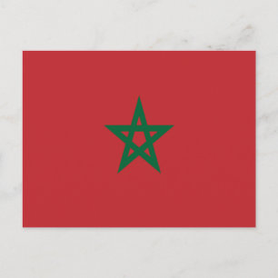 Marockos flagga vykort