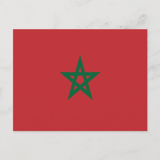 Marockos flagga vykort (Framsida)