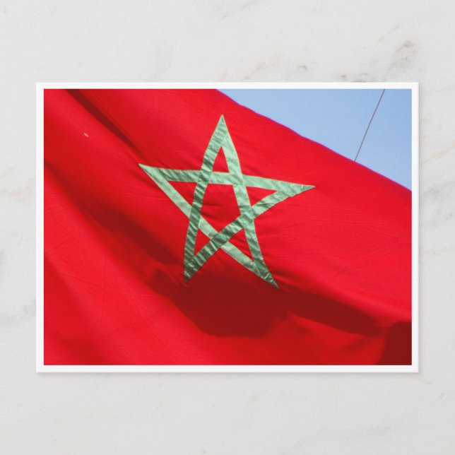 marockos flagga vykort (Framsida)