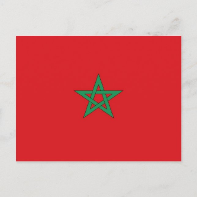 Marockos flagga vykort (Framsida)