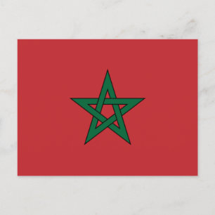Marockos flagga vykort