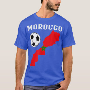 Marockos fotboll för Flagga Jersey Maroc Moroccan T Shirt