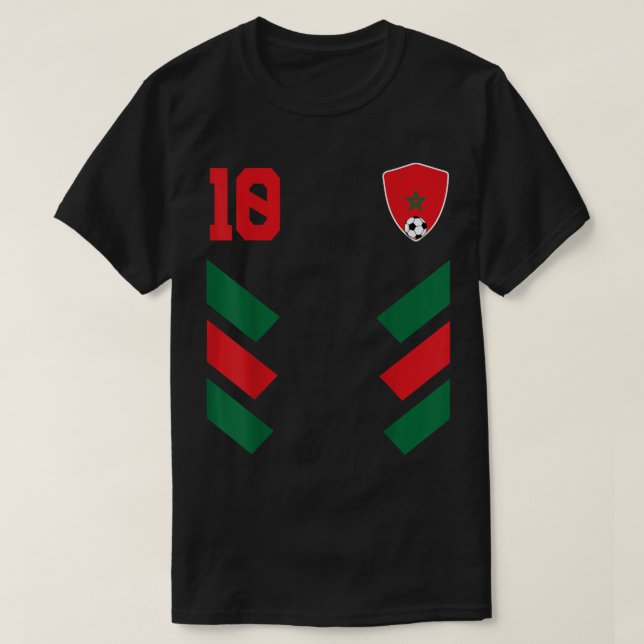 Marockos fotboll i Marocko T Shirt (Design framsida)