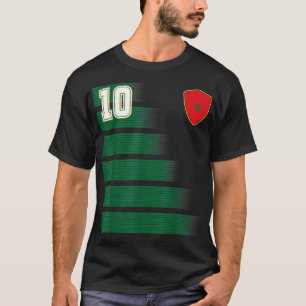 Marockos fotboll Jersey Retro 10 M T Shirt