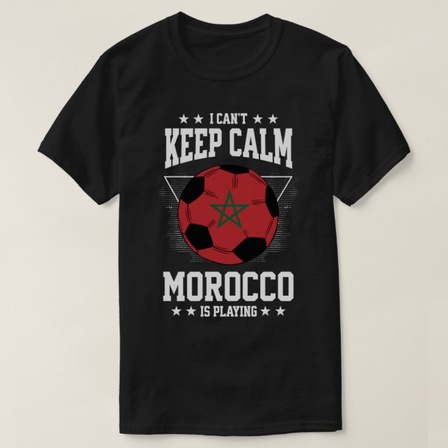 Marockos fotbollsmatcher Jersey 2022 Flagga Funny  T Shirt (Design framsida)