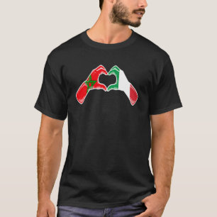 Marockos Italien Flagga - marockanska italienska h T Shirt