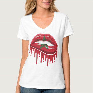 Marockos läppar stolthet rot flagga t shirt