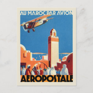 Marockos North Afrika Vintage City Skyline Travel Vykort
