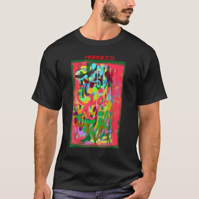 Marockos och Kalligrafens unika idé Marocko Callin T Shirt (Framsida)