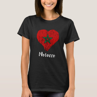 Marockos Pride Marocko Heart Moroccan Roots Morocc T Shirt