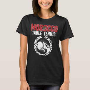 Marockos stöd till Bord Tennis Moroccan Ping Pong T Shirt