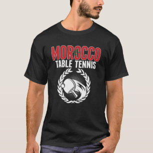 Marockos stöd till Bord Tennis Moroccan Ping Pong T Shirt