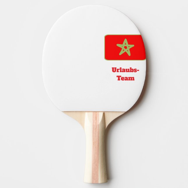Marokko flagge urlaubs team pingisracket (Framsidan)