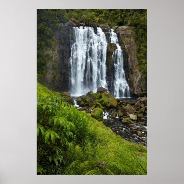 Marokopa vattenfall, Nya Zeeland Poster (Framsidan)