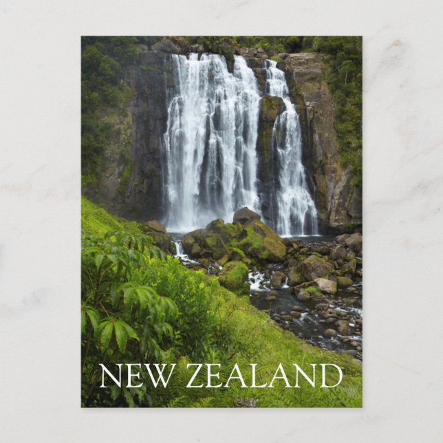 Marokopa vattenfall, Nya Zeeland Vykort (Framsida)