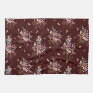  Maron Autumn Fall Blommigt Kitchen Towel Kökshandduk