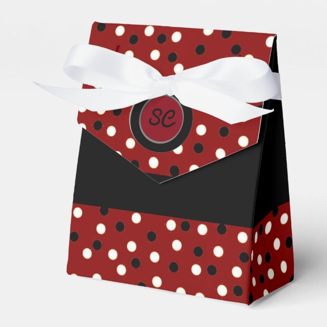 Maron Black & White Poka Dot Tält favoritruta Presentaskar (Framsidan Sidan)