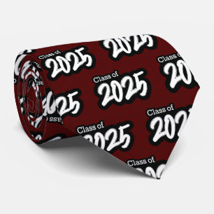 Maron Bold Brush Class of 2025 Neck Tie Slips