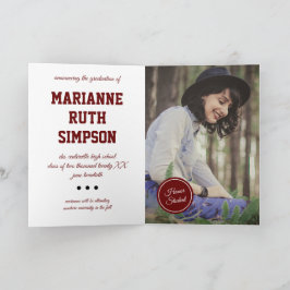 Maron Circles Photo Studenten Inbjudan