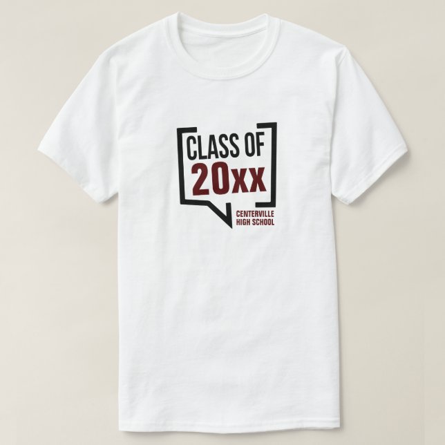 Maron Class Year Tal Bubble T Shirt (Design framsida)