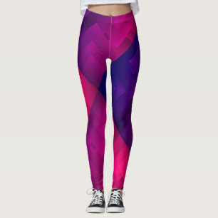 Maron färg geometrisk enkel design leggings