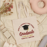Maron Guld Student Personlig 2023 Studenten Tygkasse<br><div class="desc">Denna moderna maron och guld anpassningsbar,  högre student i säcken,  har din högskola eller college namn för 2023-klassen. Anpassa med ditt graderingsår under handskrivet skript för chic och svart graderingshölje för en studentfest för underbar personlig.</div>
