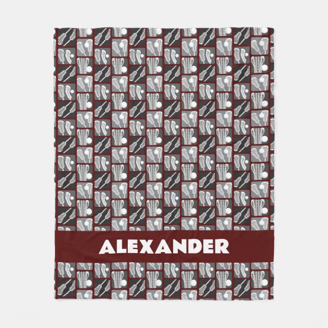 Maron Lacrosse Blocks of Sticks and Bollar Fleecefilt (Framsidan)