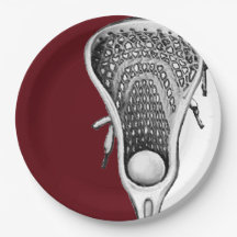 Maron Lacrosse Sports Party Papper Plate