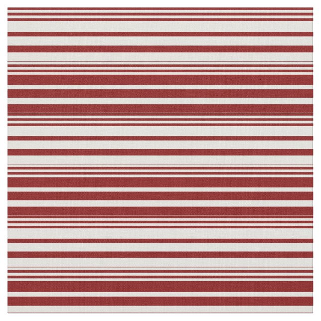 Maron & Light Cyan Linjer Mönster Tyg (Närbild)