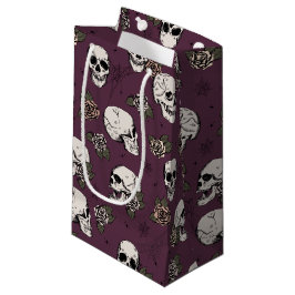 Maron Lila Elegant Mörk Halloween Skull