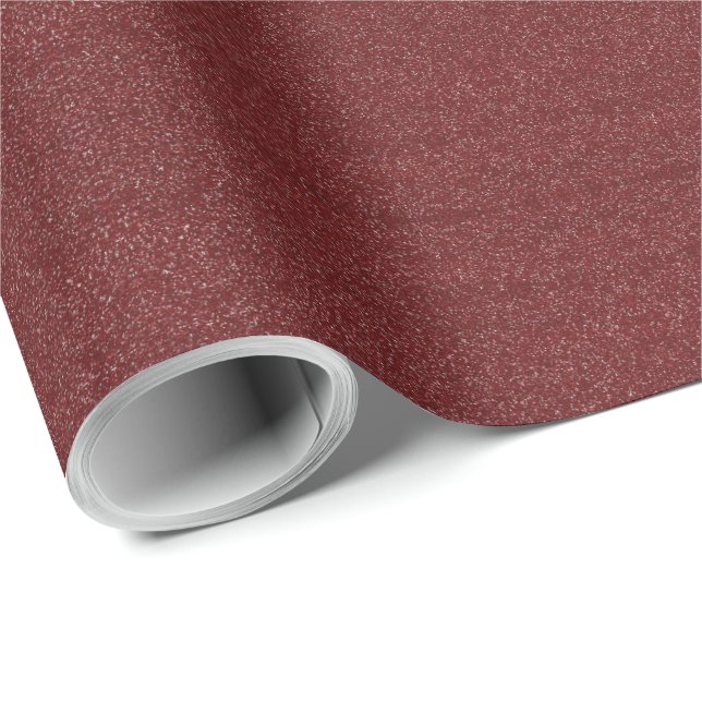 Maron/Lila Faux Glitter Presentpapper (Rullad Hörn)