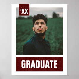 Maron Modern Texturerat foto Studenten Poster