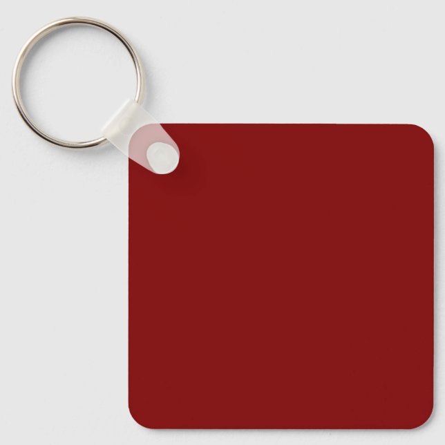 Maron/Mörk Red 80000 Solid Färg Design-knapp Nyckelring (Framsida)