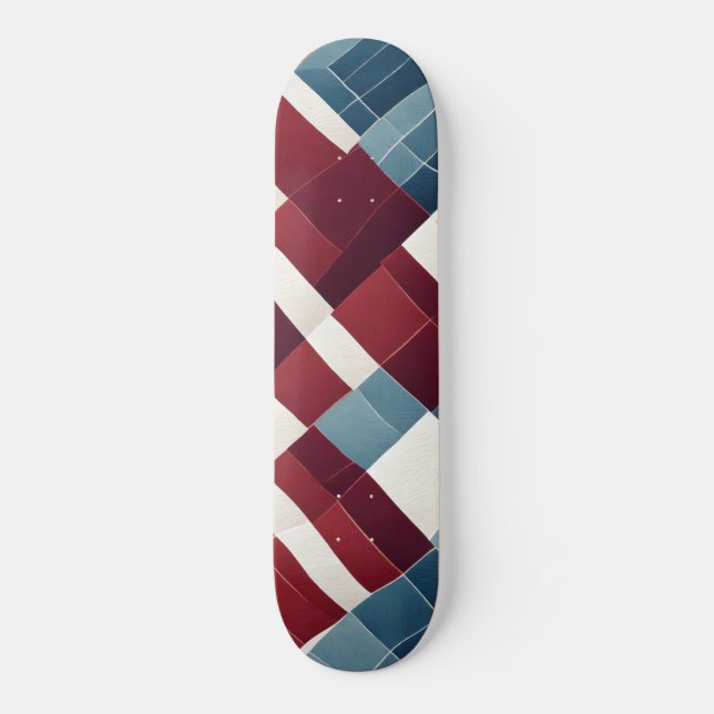 Maron och blå bakgrund med struktur mini skateboard bräda 18,5 cm (Framsida)