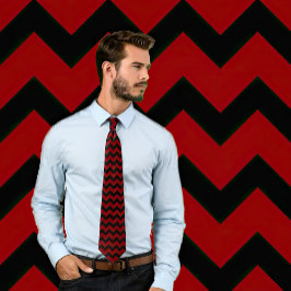 Maron och Black Zig Zag Stripe Tie Slips